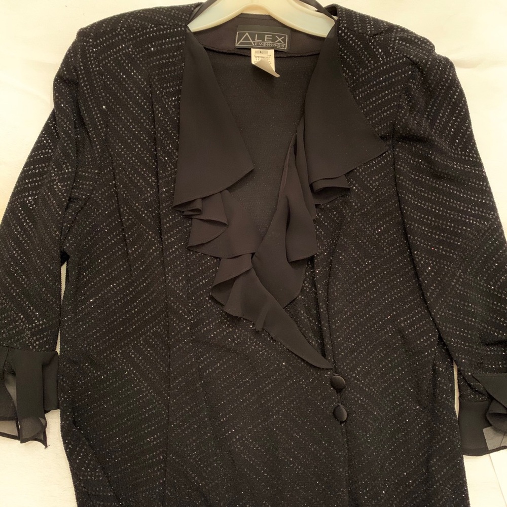 NWT Black/Silver Dress Blouse